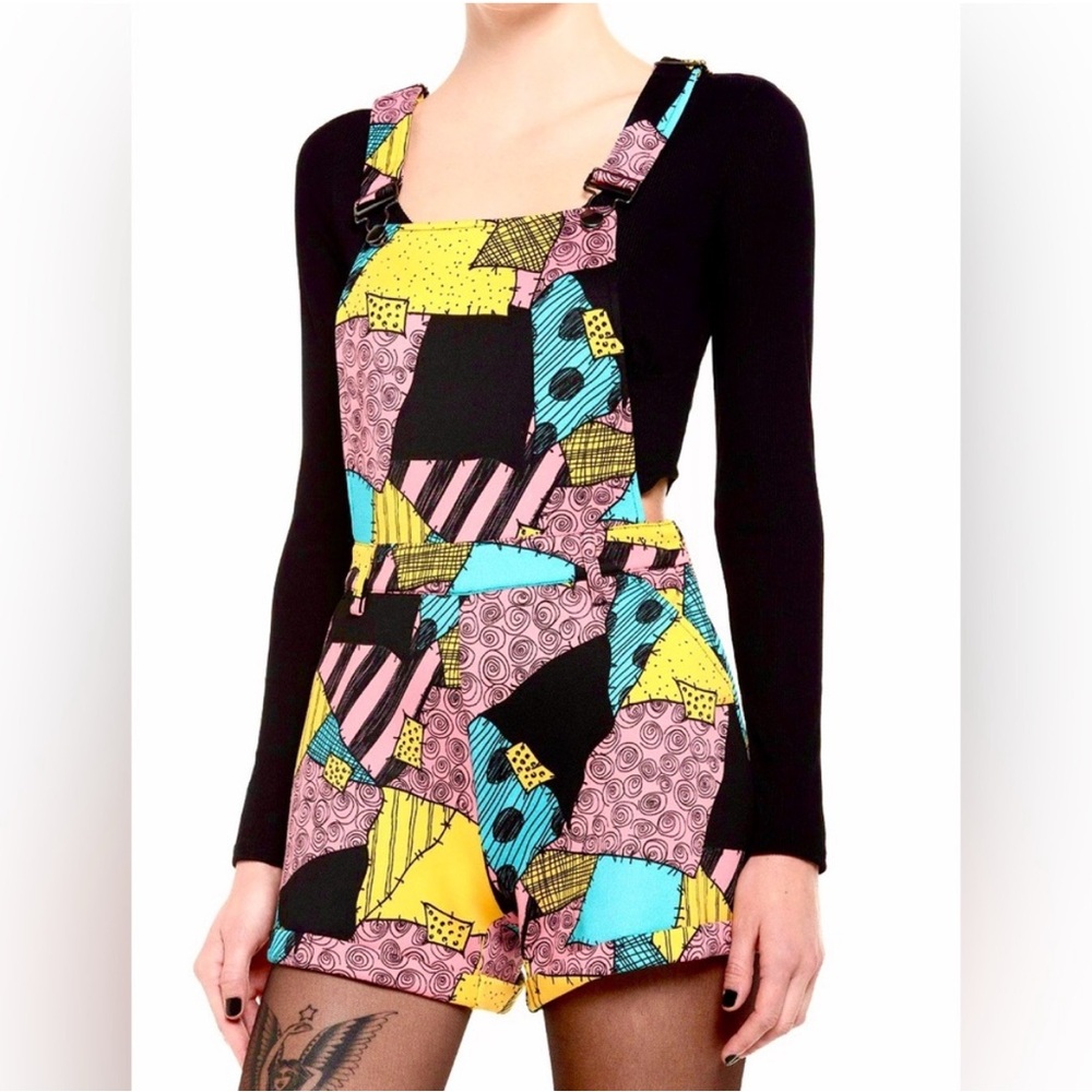 The Nightmare Before Christmas Sally Shortalls - Overall Shorts - Halloween